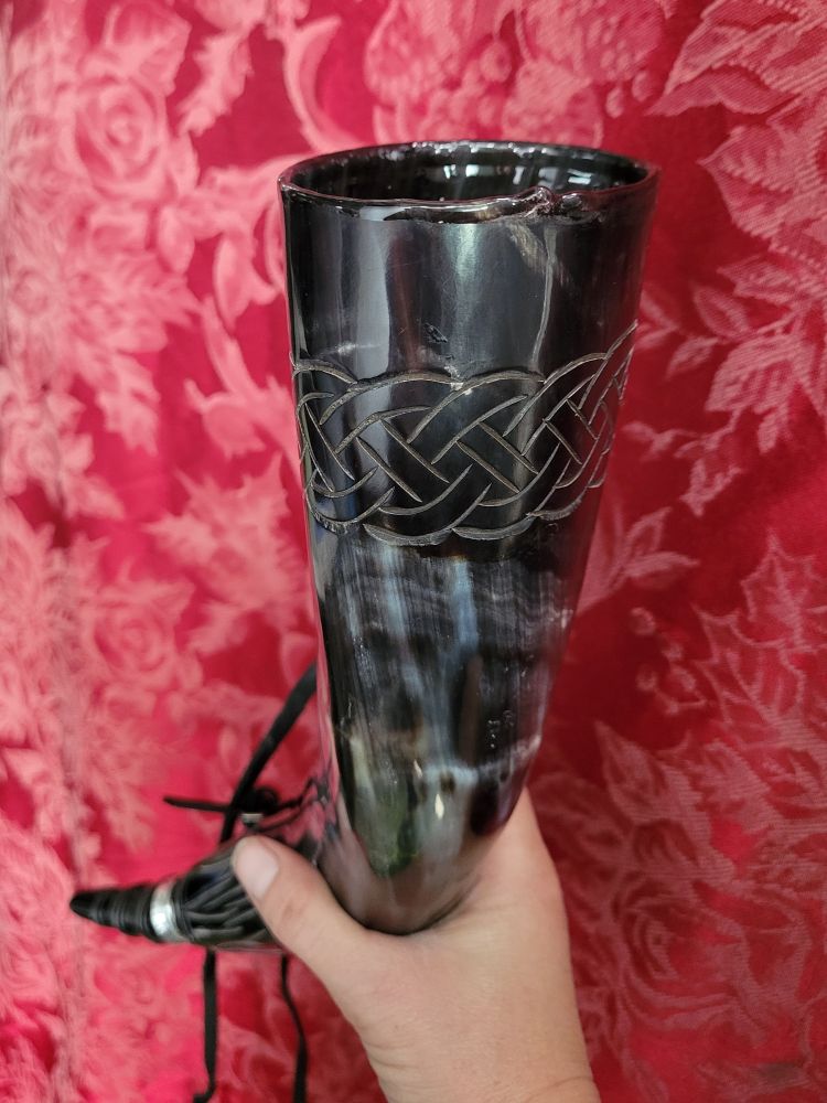 Combination Drinking & Blowing Horn - Sailor's Celtic Knot - Image 2